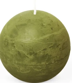 Intratuin Spaas Kugelkerze Essential collection olivgrün 24 Std. D 8 H 8 cm| Kugelkerzen