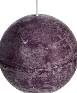 Intratuin Spaas Kugelkerze Rustic violett 24 Std. D 8 cm| Kugelkerzen