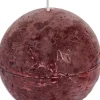 Intratuin Spaas Kugelkerze Rustic weinrot 24 Std. D 8 cm| Kugelkerzen