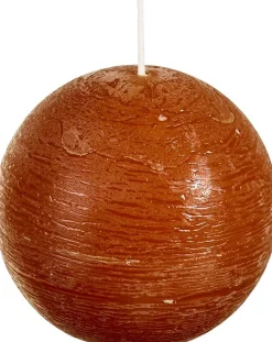Intratuin Spaas Kugelkerze Rustic zimtbraun 40 Std. D 10 cm| Kugelkerzen