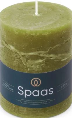 Intratuin Spaas Stumpenkerze Essential collection olivgrün 65 Std. D 8 H 11 cm| Stumpenkerzen