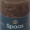 Intratuin Spaas Stumpenkerze Essential Collection dunkelbraun 35 Stunden D 7 H 9,5 cm| Stumpenkerzen
