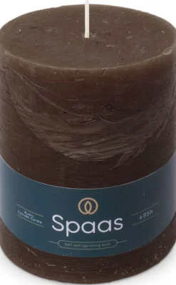 Intratuin Spaas Stumpenkerze Essential Collection dunkelbraun 95 Stunden D 10 H 13 cm| Stumpenkerzen