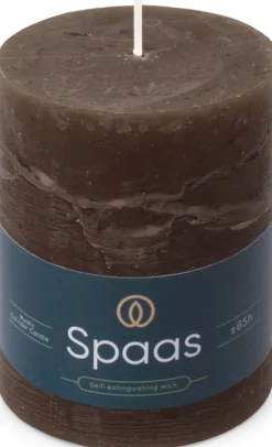 Intratuin Spaas Stumpenkerze Essential collection dunkelbraun 65 Std. D 8 H 11 cm| Stumpenkerzen