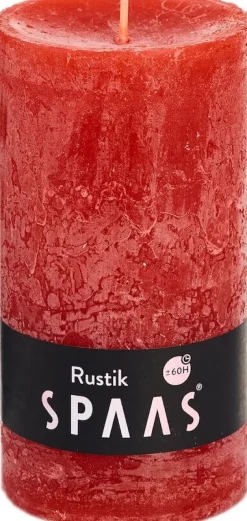Intratuin Spaas Stumpenkerze Rustic rot D 7 cm H 13 cm| Stumpenkerzen