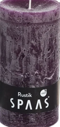 Intratuin Spaas Stumpenkerze Rustic violett D 7 cm H 13 cm| Stumpenkerzen