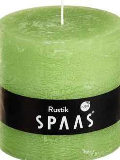 Intratuin Spaas Stumpenkerze Rustic hellgrün D 10 cm H 10 cm| Stumpenkerzen