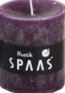Intratuin Spaas Stumpenkerze Rustic violett D 7 cm H 8 cm| Stumpenkerzen