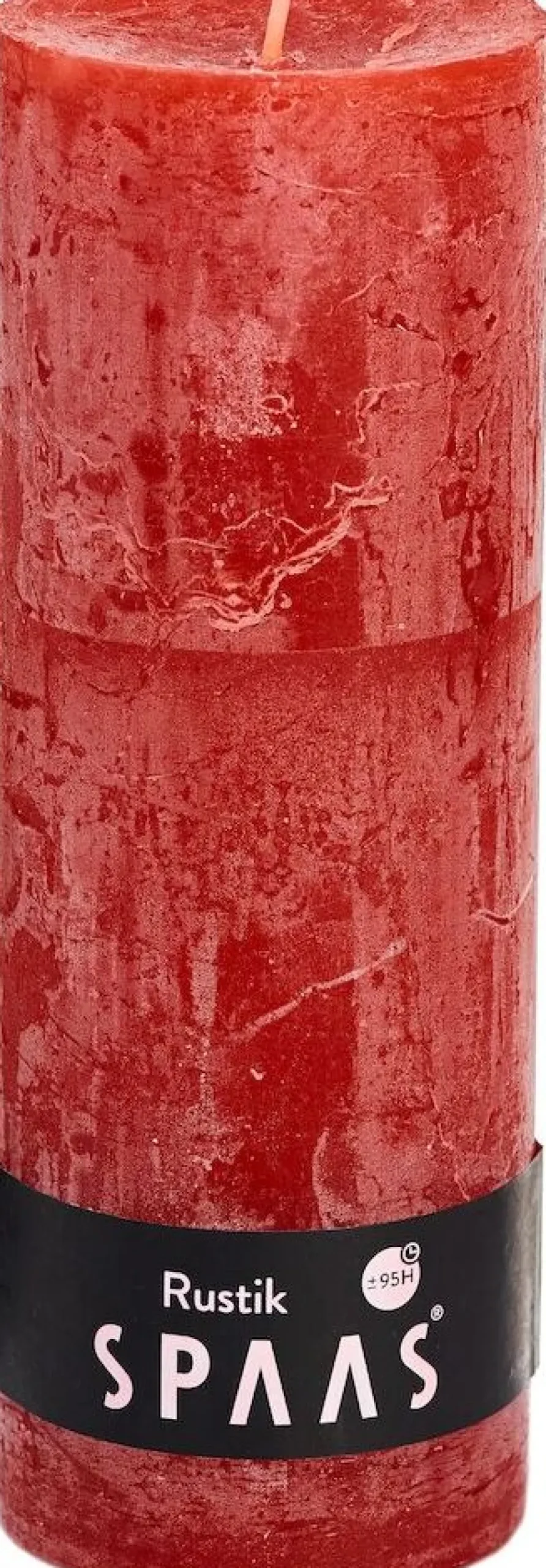 Intratuin Spaas Stumpenkerze Rustic rot D 6,8 cm H 19 cm| Stumpenkerzen