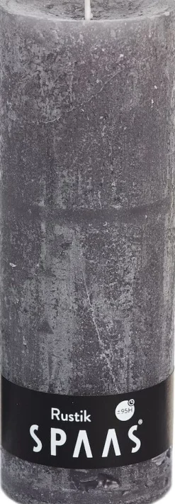 Intratuin Spaas Stumpenkerze Rustic taupe D 6,8 cm H 19 cm| Stumpenkerzen