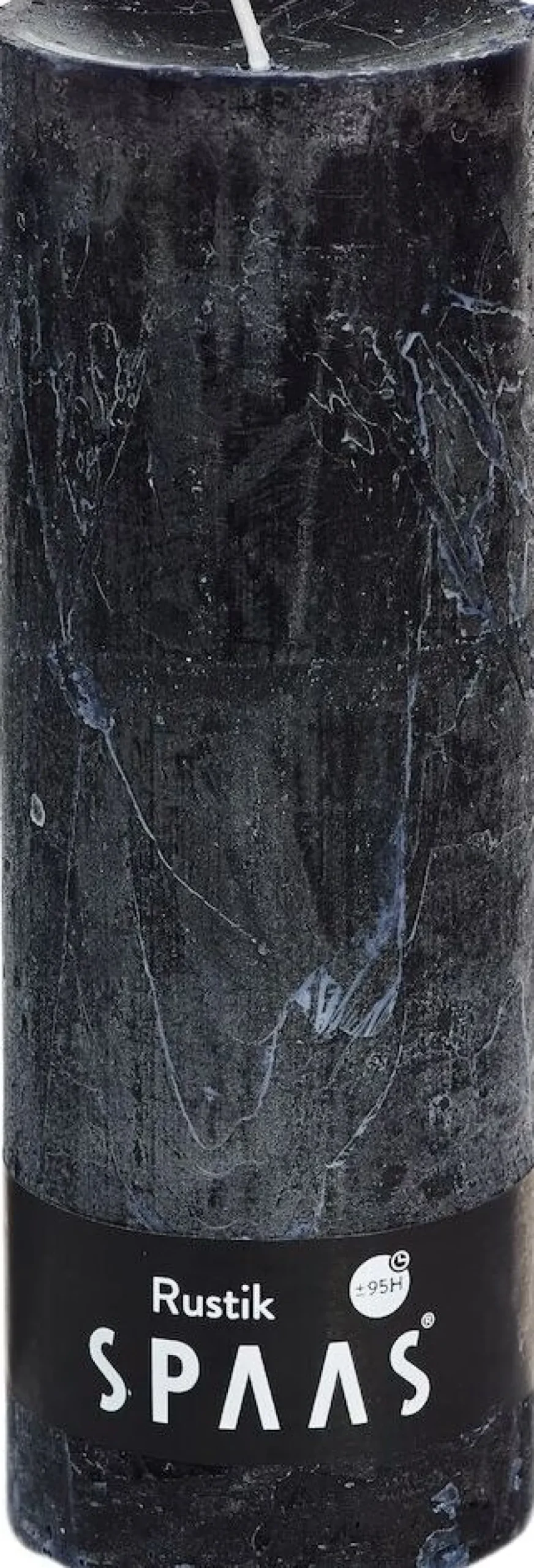 Intratuin Spaas Stumpenkerze Rustic schwarz D 6,8 cm H 19 cm| Stumpenkerzen