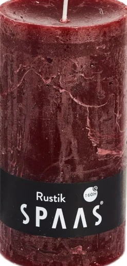 Intratuin Spaas Stumpenkerze Rustic weinrot D 7 cm H 13 cm| Stumpenkerzen