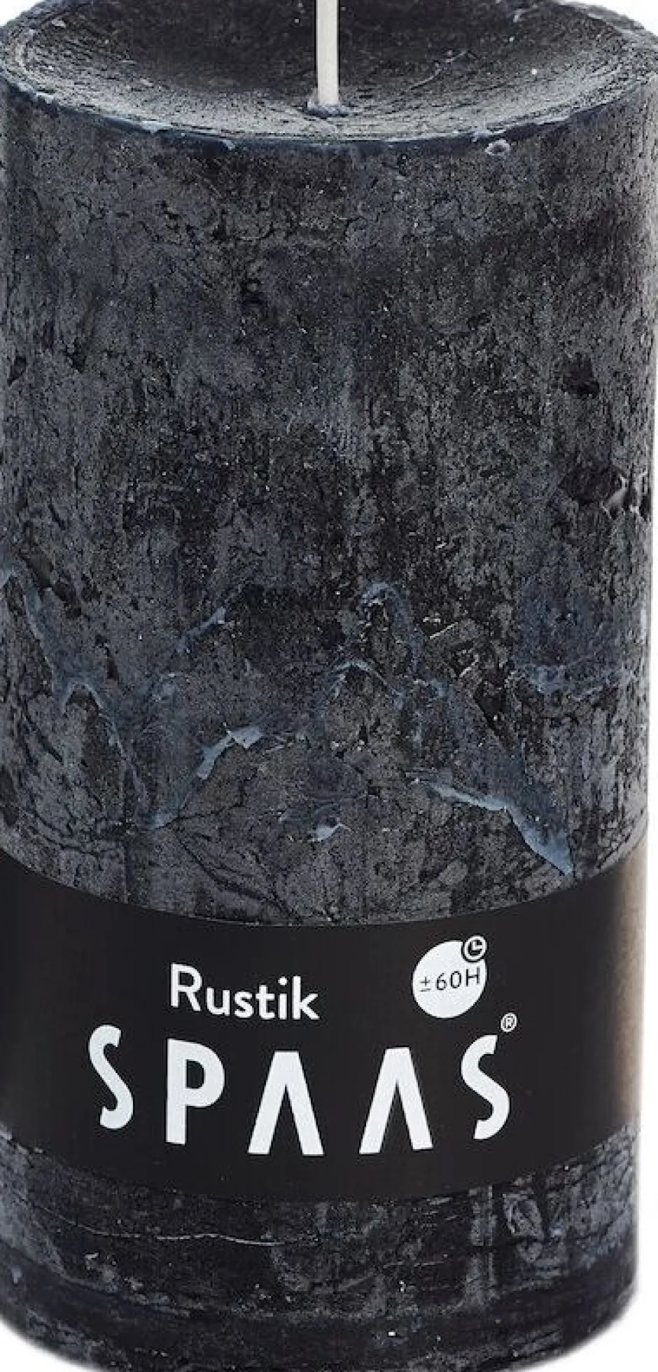 Intratuin Spaas Stumpenkerze Rustic schwarz D 7 cm H 13 cm| Stumpenkerzen