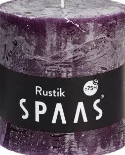 Intratuin Spaas Stumpenkerze Rustic violett D 10 cm H 10 cm| Stumpenkerzen