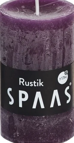 Intratuin Spaas Stumpenkerze Rustic violett D 4,8 cm H 8 cm| Stumpenkerzen