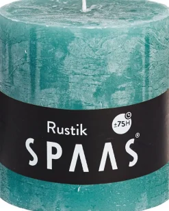 Intratuin Spaas Stumpenkerze Rustic türkis D 10 cm H 10 cm| Stumpenkerzen