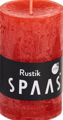 Intratuin Spaas Stumpenkerze Rustic rot D 4,8 cm H 8 cm| Stumpenkerzen