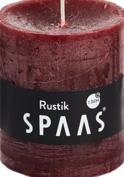 Intratuin Spaas Stumpenkerze Rustic weinrot D 7 cm H 8 cm| Stumpenkerzen