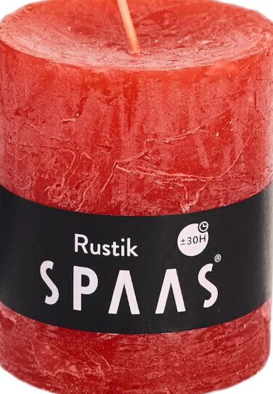 Intratuin Spaas Stumpenkerze Rustic rot D 7 cm H 8 cm| Stumpenkerzen