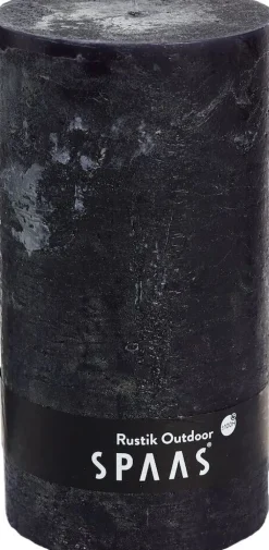 Intratuin Spaas Stumpenkerze Rustic schwarz D 10 cm H 20 cm| Stumpenkerzen
