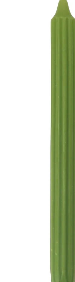 Intratuin Stabkerze Ribbed grün 7 Std. D 2,2 H 24 cm| Stabkerzen