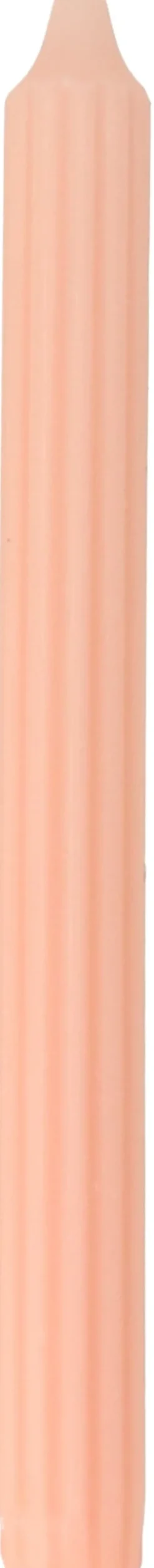 Intratuin Stabkerze Ribbed hellrosa 7 Std. D 2,2 H 24 cm| Stabkerzen