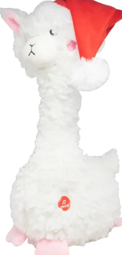 Intratuin Stofftier Alpaca mit Musik 37 cm| Weihnachtsfiguren & -Objekte