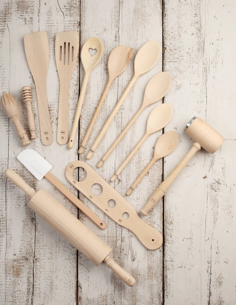 Intratuin TG Pfannenwender Holz 30 x 6,5 x 0,5 cm| Küchenhelfer