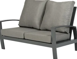 Intratuin Tierra Outdoor Loungesofa Valencia 2-Sitzer Aluminium anthrazit| Loungesofas|Loungesofas