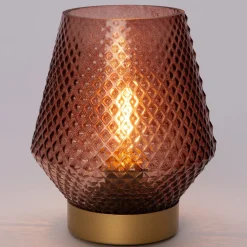 Intratuin Tischleuchte bordeaux D 12 H 17 cm| Tischleuchten