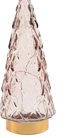 Intratuin Tischleuchte Weihnachtsbaum rosa mit 10 LEDs warmweiß D 10,5 H 24,5 cm| Weihnachtsfiguren & -Objekte|Weihnachtsleuchten