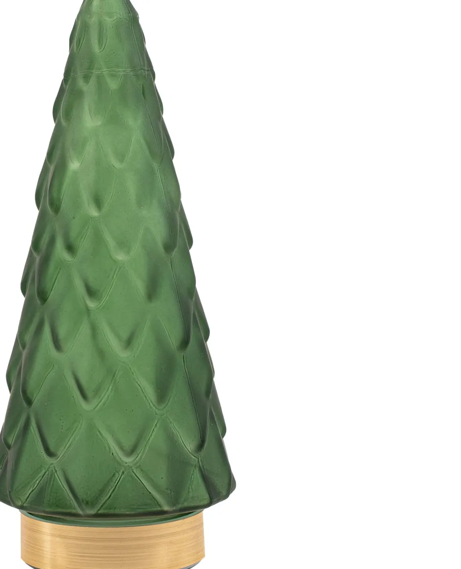 Intratuin Tischleuchte Weihnachtsbaum grün mit 10 LEDs warmweiß D 10,5 H 24,5 cm| Weihnachtsfiguren & -Objekte|Weihnachtsleuchten