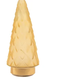 Intratuin Tischleuchte Weihnachtsbaum gold mit 10 LEDs warmweiß D 10,5 H 24,5 cm| Weihnachtsfiguren & -Objekte|Weihnachtsleuchten