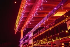 Intratuin Twinkly Eisregen-Lichterkette mit App 190 LEDs bunt und warmweiß 5 m| Weihnachtsbaumbeleuchtung|Eisregen Lichterketten