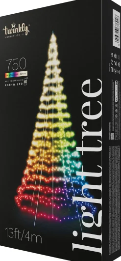 Intratuin Twinkly LED Lichterbaum für außen mit 750 LEDs bunt 4 m| Led Weihnachtsbäume (Außen)|Weihnachtsbaumbeleuchtung