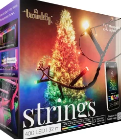 Intratuin Twinkly Lichterkette mit App 400 LEDs bunt 35,5 m| Weihnachtsbaumbeleuchtung