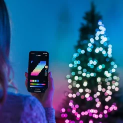 Intratuin Twinkly Lichterkette mit App 100 LEDs bunt 11,5 m| Weihnachtsbaumbeleuchtung