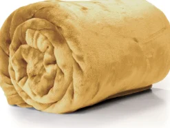 Intratuin Unique Living Decke Enzo hellbeige 130 x 180 x 1 cm| Decken & Plaids