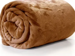 Intratuin Unique Living Decke Enzo braun 130 x 180 cm| Decken & Plaids