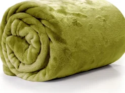 Intratuin Unique Living Decke Enzo grün 130 x 180 cm| Decken & Plaids