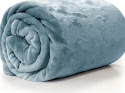 Intratuin Unique Living Decke Enzo blau 130 x 180 cm| Decken & Plaids