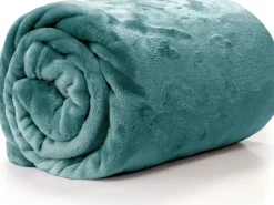 Intratuin Unique Living Decke Enzo blau 130 x 180 cm| Decken & Plaids