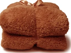 Intratuin Unique Living Decke Teddy rot 150 x 200 cm| Decken & Plaids