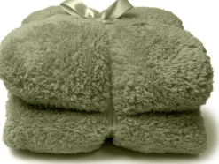 Intratuin Unique Living Decke Teddy hellgrün 150 x 200 cm| Decken & Plaids