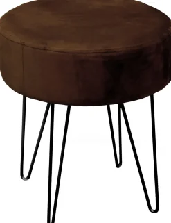 Intratuin Unique Living Hocker Davy dunkelbraun D 40 H 35 cm| Hocker|Hocker