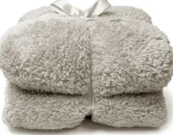 Intratuin Unique Living plaid Teddy grau 150 x 200 cm| Decken & Plaids