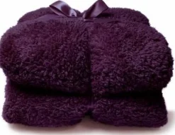 Intratuin Unique Living Plaid Teddy lila 150 x 200 cm| Decken & Plaids