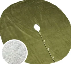 Intratuin Unique living Weihnachtsbaumdecke Coby grün D 110 cm| Weihnachtsbaumdecken & -Körbe