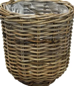 Intratuin Van der Leeden Pflanzkorb Stephanie natur D 29 H 30 cm| Pflanzkörbe|Blumentöpfe & Pflanzgefäße