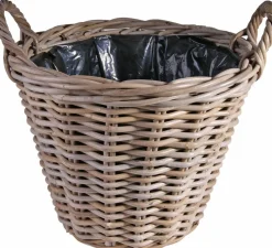 Intratuin Van der Leeden Pflanzkorb hoch mit Henkeln D 25 cm H 19 cm| Pflanzkörbe|Pflanzkörbe